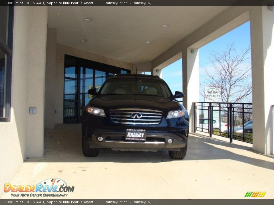 2006 Infiniti FX 35 AWD Sapphire Blue Pearl / Wheat Photo #2