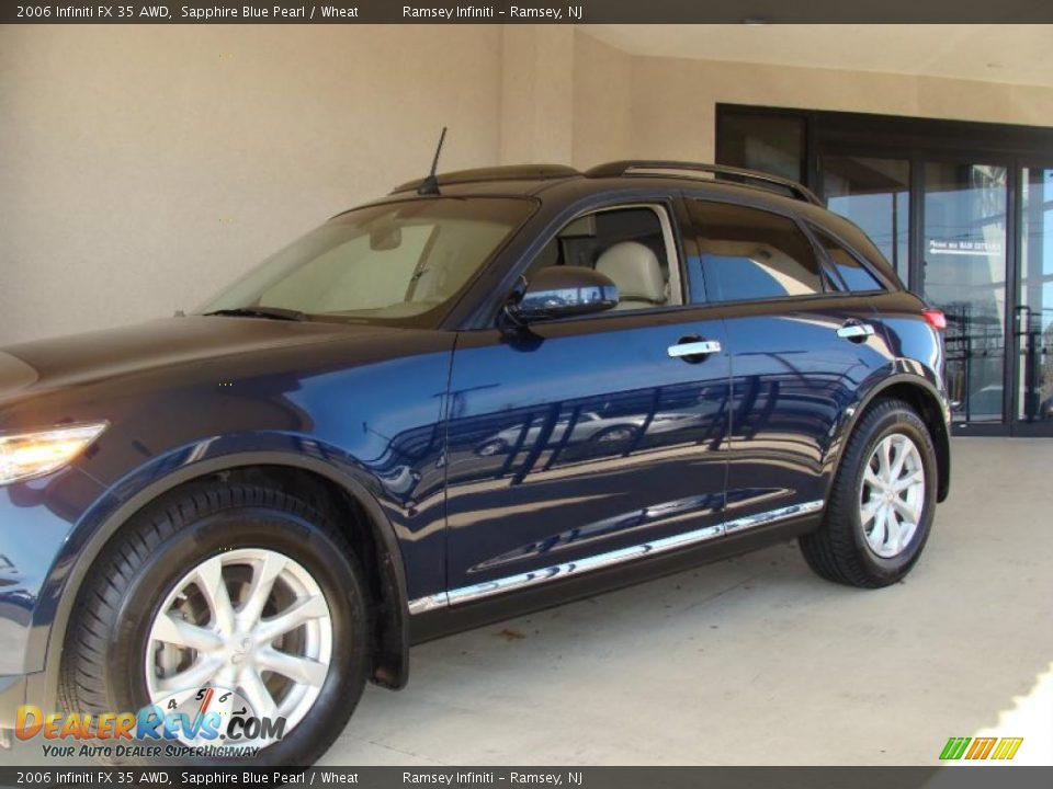 2006 Infiniti FX 35 AWD Sapphire Blue Pearl / Wheat Photo #3