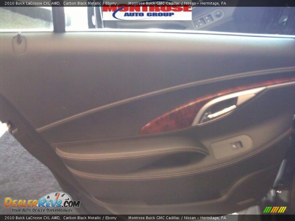 2010 Buick LaCrosse CXL AWD Carbon Black Metallic / Ebony Photo #22