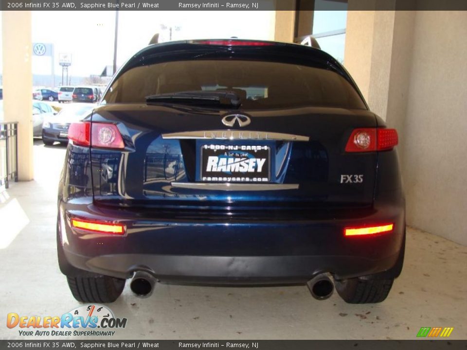 2006 Infiniti FX 35 AWD Sapphire Blue Pearl / Wheat Photo #5