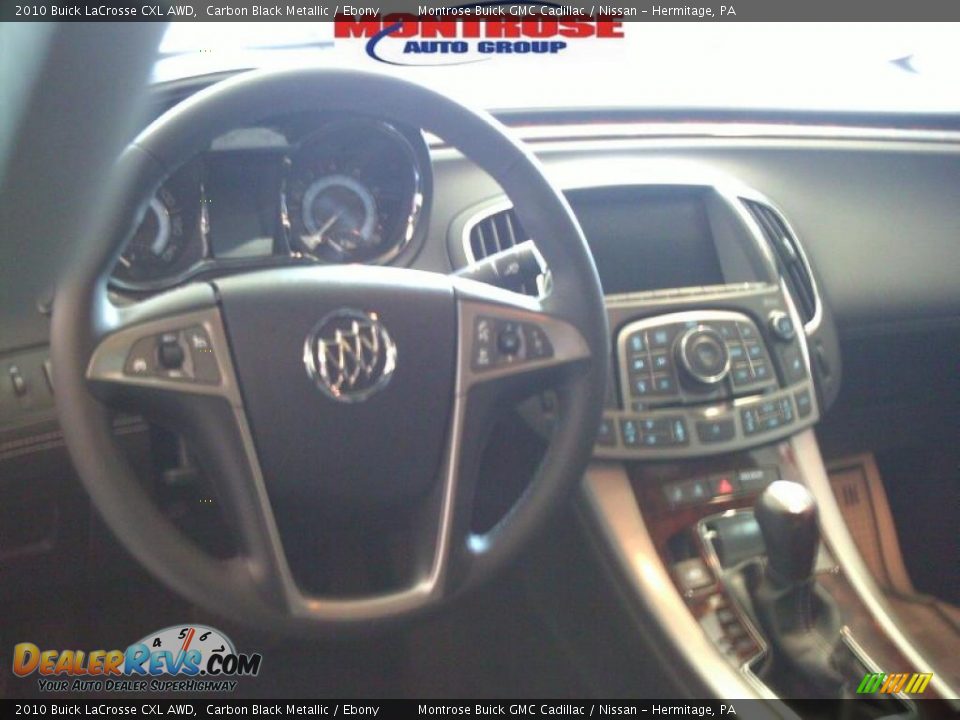 2010 Buick LaCrosse CXL AWD Carbon Black Metallic / Ebony Photo #23
