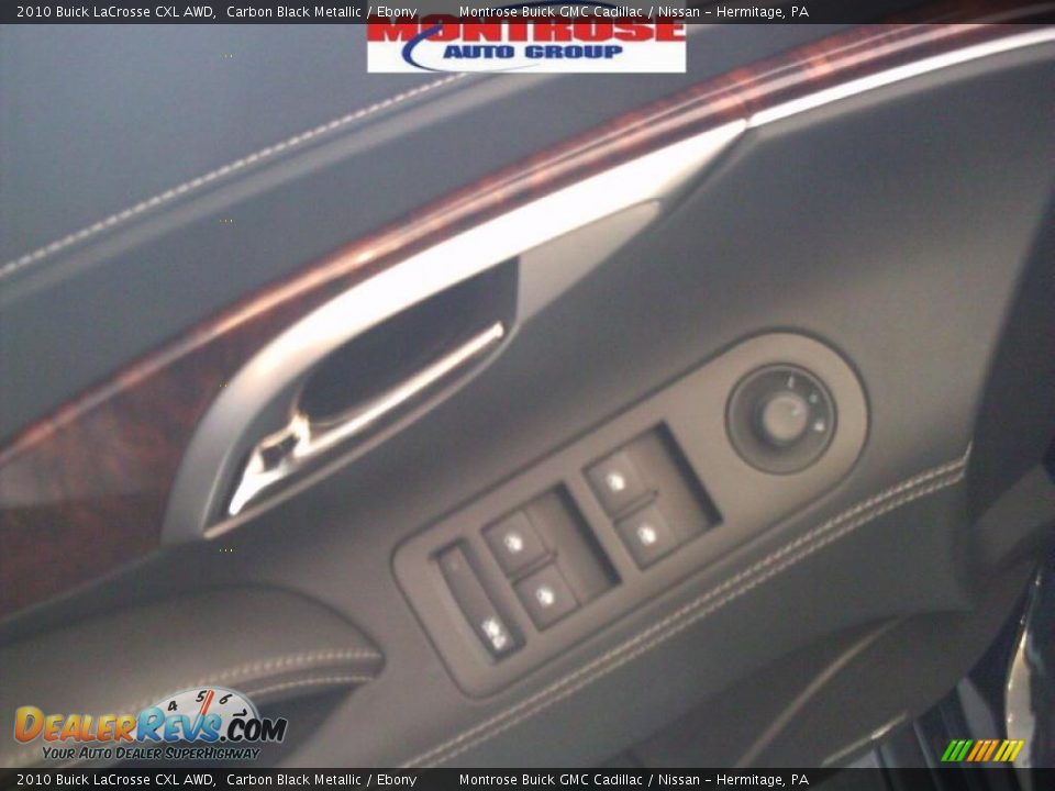 2010 Buick LaCrosse CXL AWD Carbon Black Metallic / Ebony Photo #25