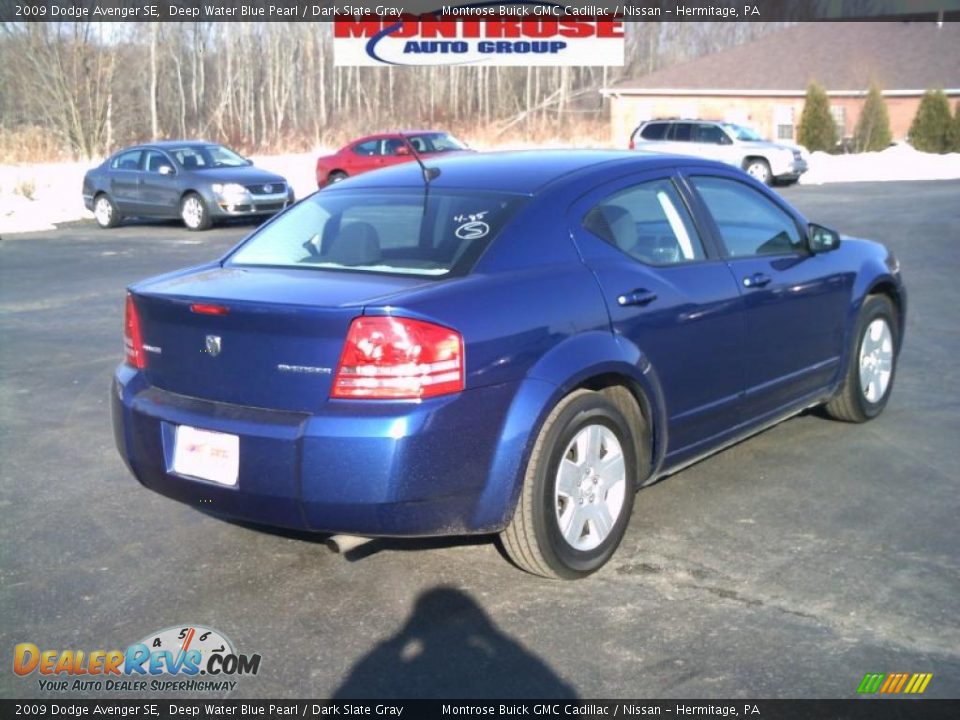 2009 Dodge Avenger SE Deep Water Blue Pearl / Dark Slate Gray Photo #3