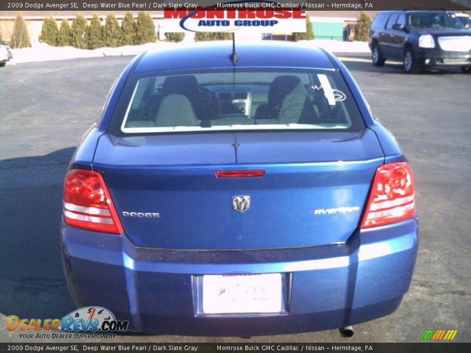 2009 Dodge Avenger SE Deep Water Blue Pearl / Dark Slate Gray Photo #4