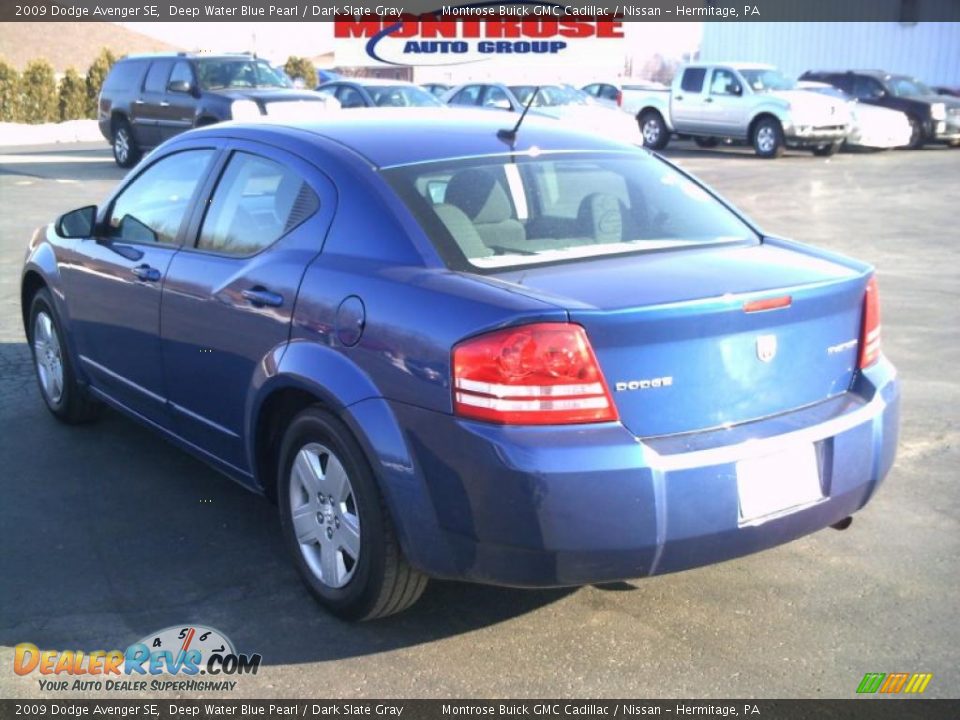 2009 Dodge Avenger SE Deep Water Blue Pearl / Dark Slate Gray Photo #5