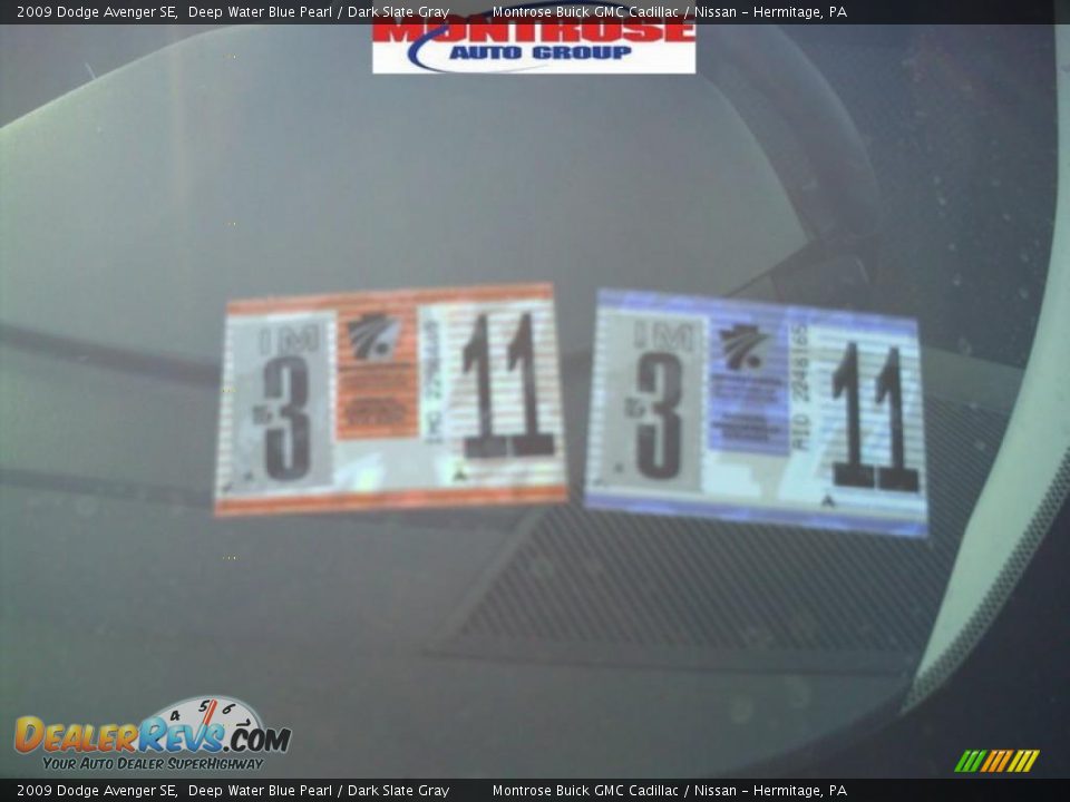 2009 Dodge Avenger SE Deep Water Blue Pearl / Dark Slate Gray Photo #17