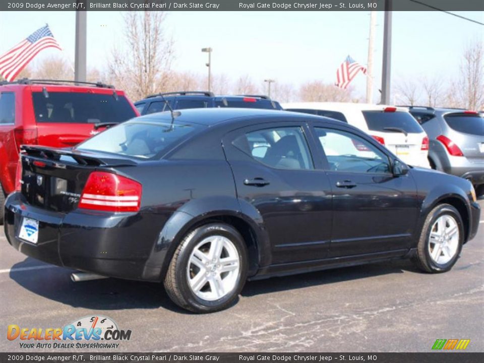 2009 Dodge Avenger R/T Brilliant Black Crystal Pearl / Dark Slate Gray Photo #3