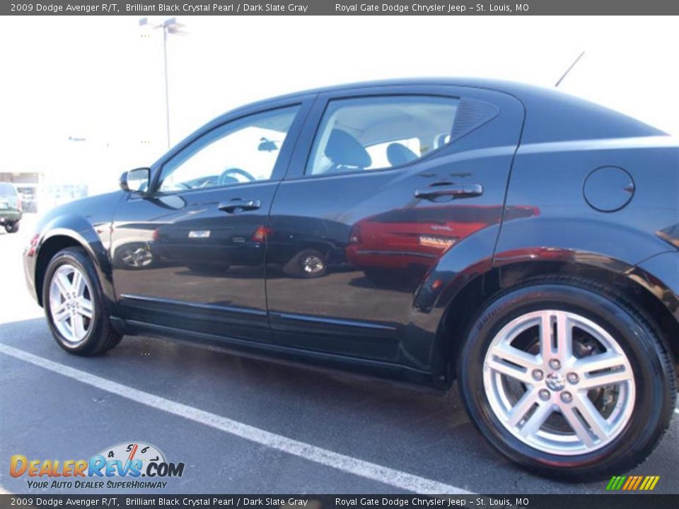 2009 Dodge Avenger R/T Brilliant Black Crystal Pearl / Dark Slate Gray Photo #4