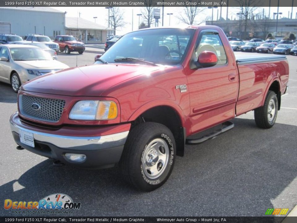 1999 Ford F150 XLT Regular Cab Toreador Red Metallic / Medium Graphite Photo #3