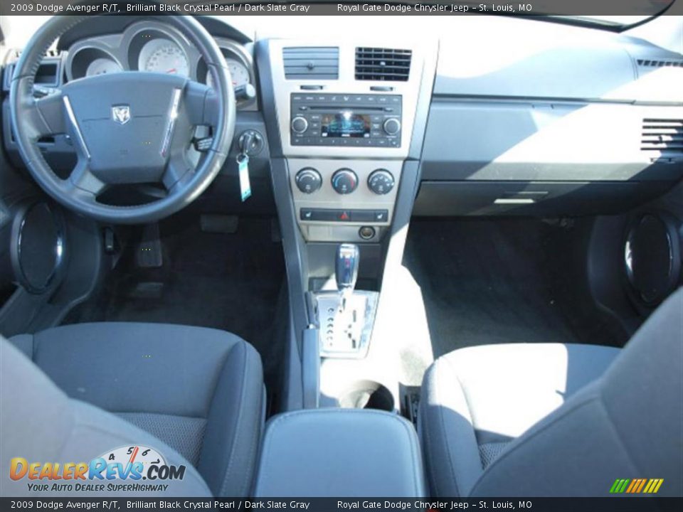 2009 Dodge Avenger R/T Brilliant Black Crystal Pearl / Dark Slate Gray Photo #10