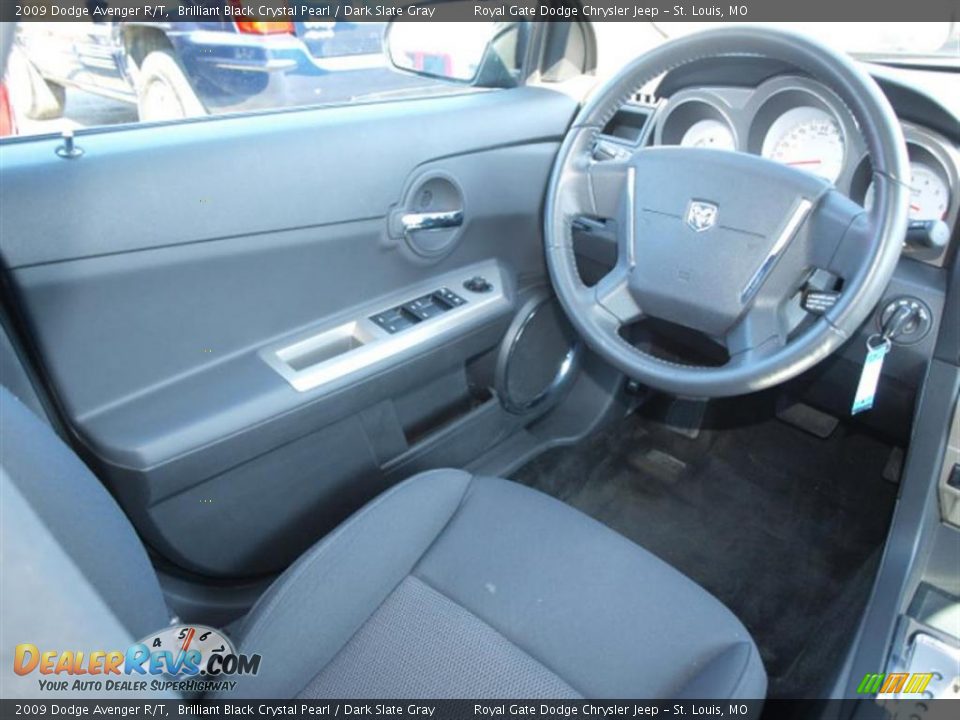2009 Dodge Avenger R/T Brilliant Black Crystal Pearl / Dark Slate Gray Photo #11