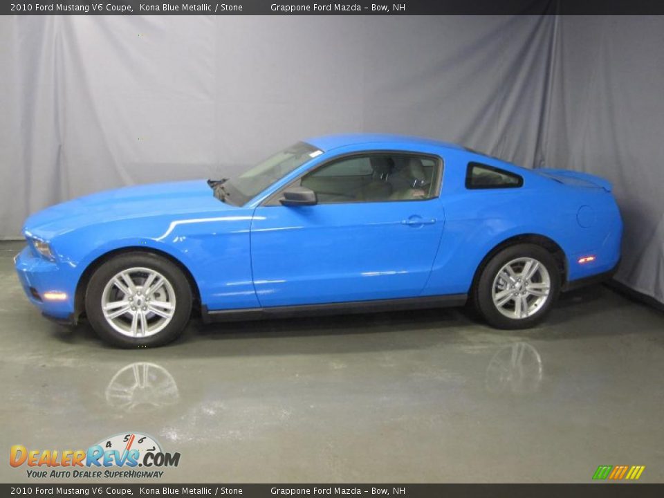 2010 Ford Mustang V6 Coupe Kona Blue Metallic / Stone Photo #2