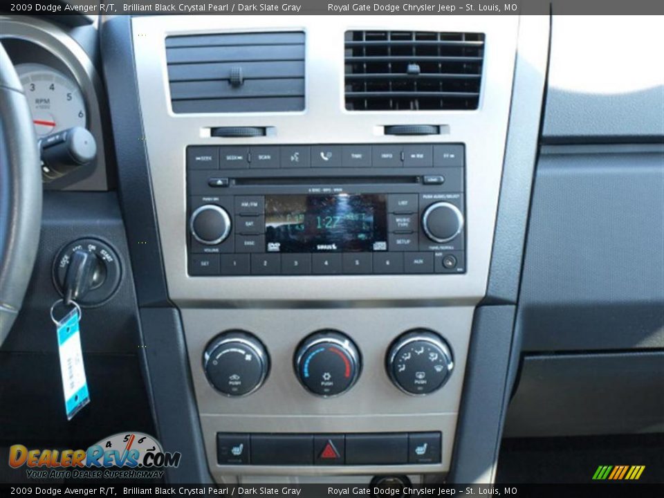 2009 Dodge Avenger R/T Brilliant Black Crystal Pearl / Dark Slate Gray Photo #12