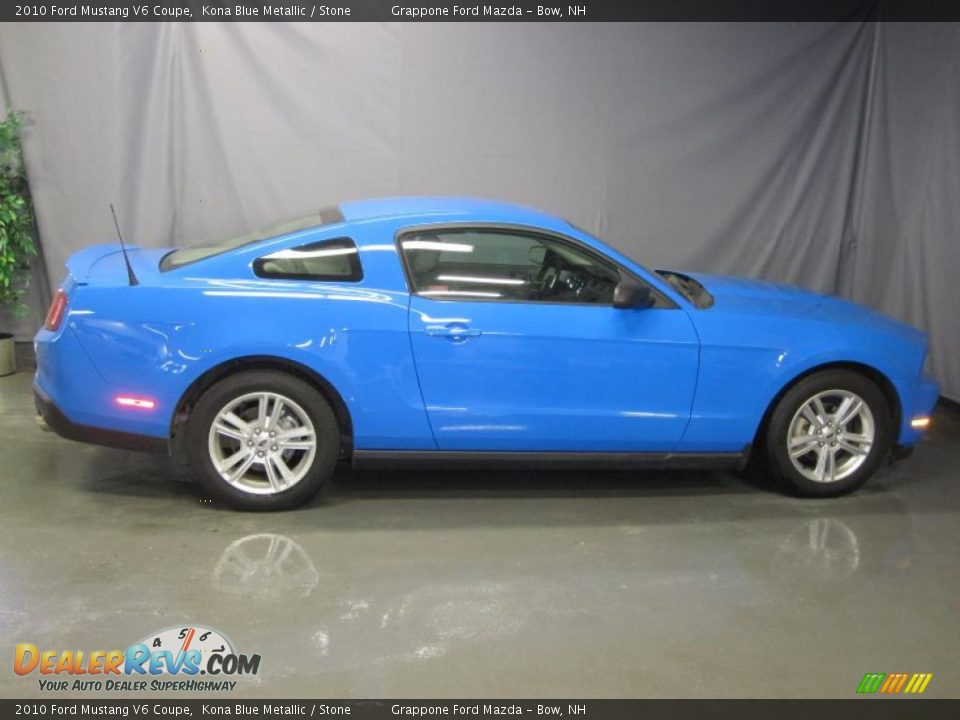 2010 Ford Mustang V6 Coupe Kona Blue Metallic / Stone Photo #4
