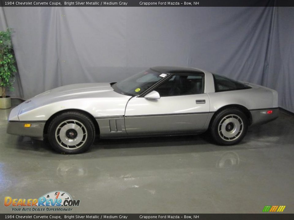 1984 Chevrolet Corvette Coupe Bright Silver Metallic / Medium Gray Photo #2