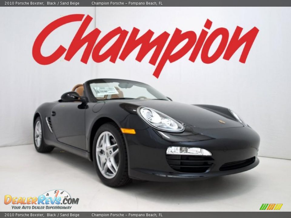 2010 Porsche Boxster Black / Sand Beige Photo #1