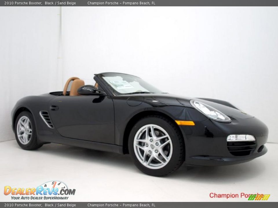 2010 Porsche Boxster Black / Sand Beige Photo #2