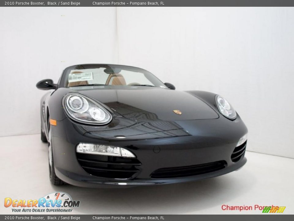 2010 Porsche Boxster Black / Sand Beige Photo #3