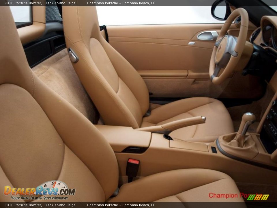 2010 Porsche Boxster Black / Sand Beige Photo #10