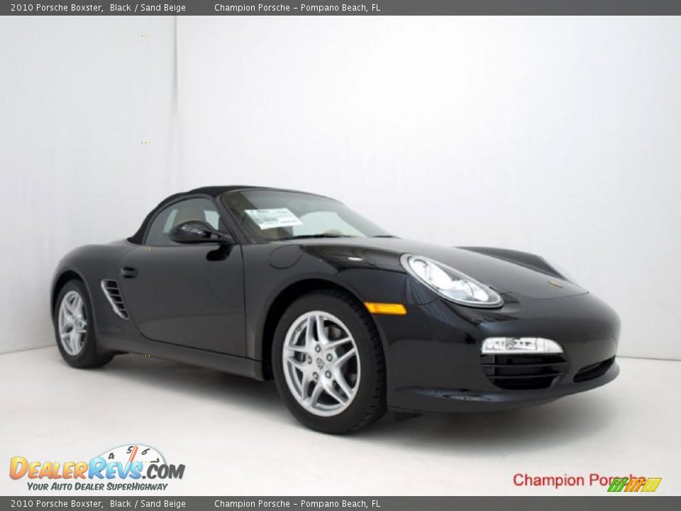 2010 Porsche Boxster Black / Sand Beige Photo #16