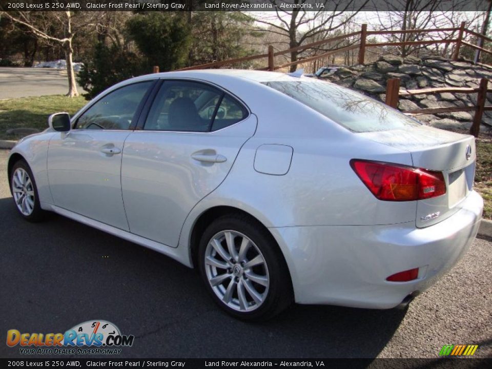 2008 Lexus IS 250 AWD Glacier Frost Pearl / Sterling Gray Photo #3