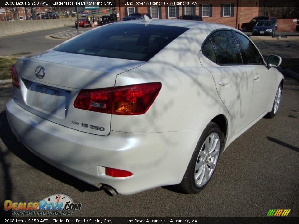 2008 Lexus IS 250 AWD Glacier Frost Pearl / Sterling Gray Photo #6