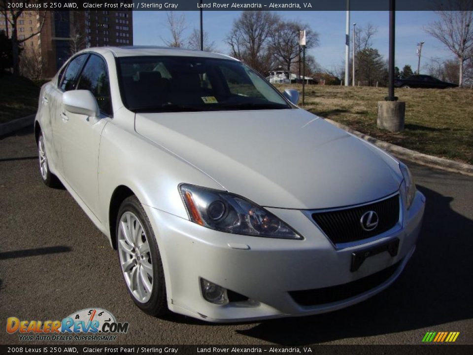 2008 Lexus IS 250 AWD Glacier Frost Pearl / Sterling Gray Photo #8