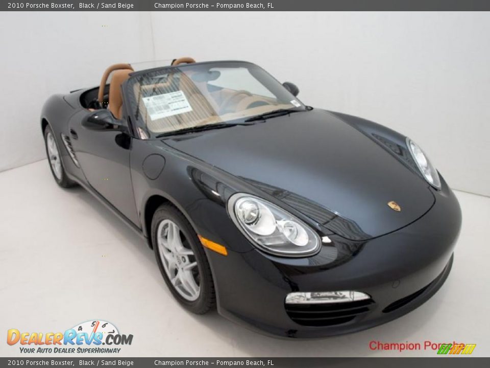 2010 Porsche Boxster Black / Sand Beige Photo #21