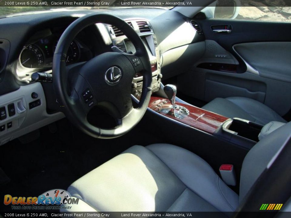 2008 Lexus IS 250 AWD Glacier Frost Pearl / Sterling Gray Photo #11