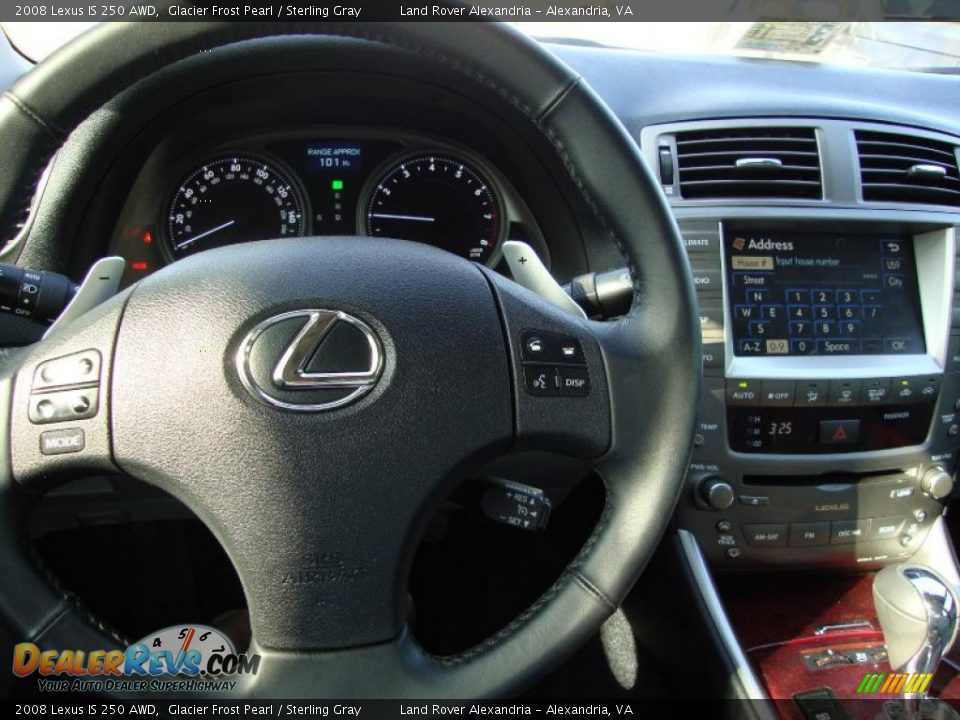 2008 Lexus IS 250 AWD Glacier Frost Pearl / Sterling Gray Photo #12
