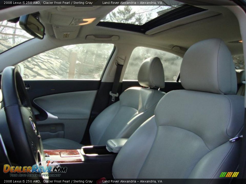 2008 Lexus IS 250 AWD Glacier Frost Pearl / Sterling Gray Photo #16