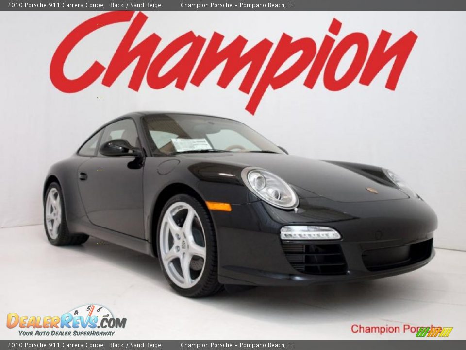 2010 Porsche 911 Carrera Coupe Black / Sand Beige Photo #1