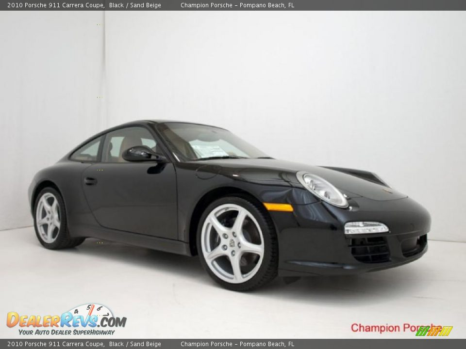 2010 Porsche 911 Carrera Coupe Black / Sand Beige Photo #2