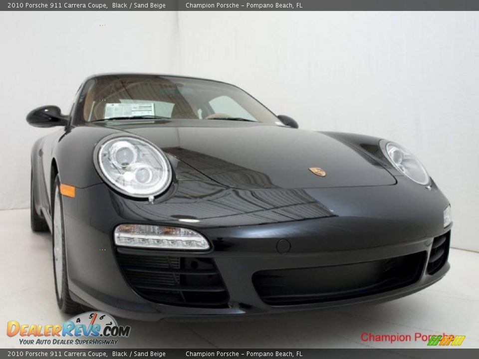 2010 Porsche 911 Carrera Coupe Black / Sand Beige Photo #3