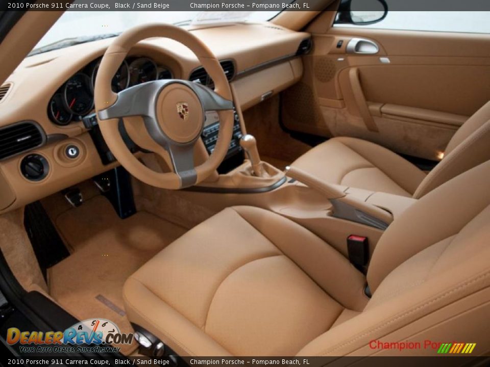 2010 Porsche 911 Carrera Coupe Black / Sand Beige Photo #7