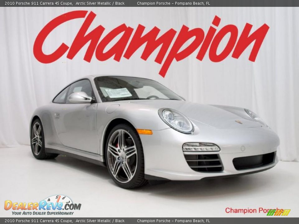 2010 Porsche 911 Carrera 4S Coupe Arctic Silver Metallic / Black Photo #1
