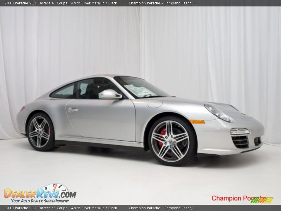 2010 Porsche 911 Carrera 4S Coupe Arctic Silver Metallic / Black Photo #2