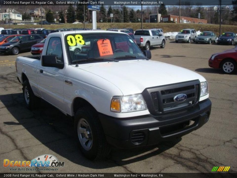 2008 Ford Ranger XL Regular Cab Oxford White / Medium Dark Flint Photo #6
