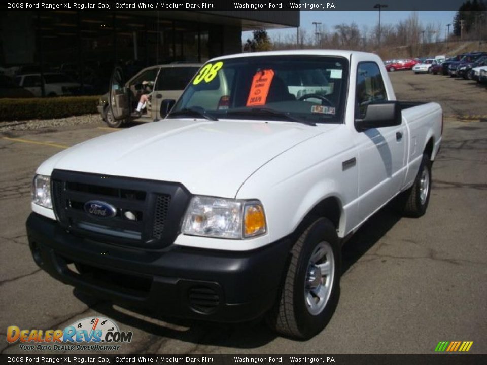 2008 Ford Ranger XL Regular Cab Oxford White / Medium Dark Flint Photo #11