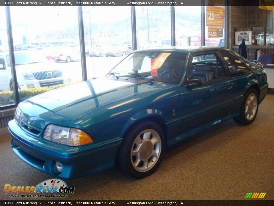 1993 Ford Mustang SVT Cobra Fastback Reef Blue Metallic / Grey Photo #1