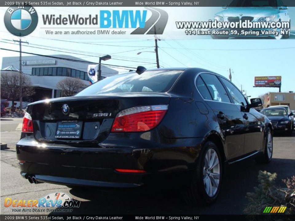 2009 BMW 5 Series 535xi Sedan Jet Black / Grey Dakota Leather Photo #4