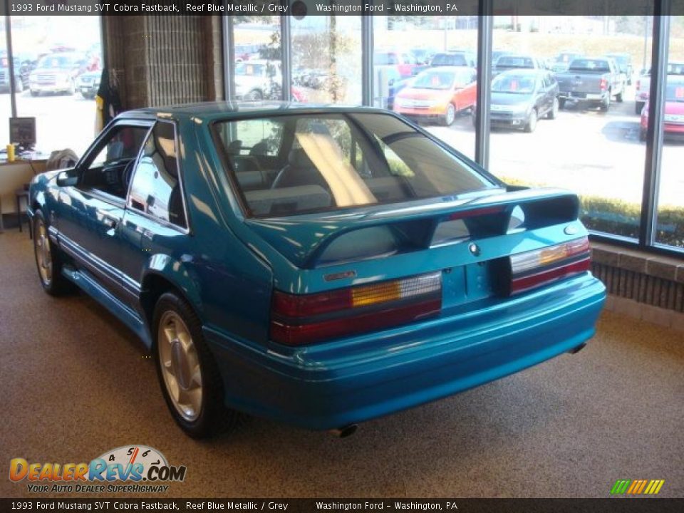 1993 Ford Mustang SVT Cobra Fastback Reef Blue Metallic / Grey Photo #2