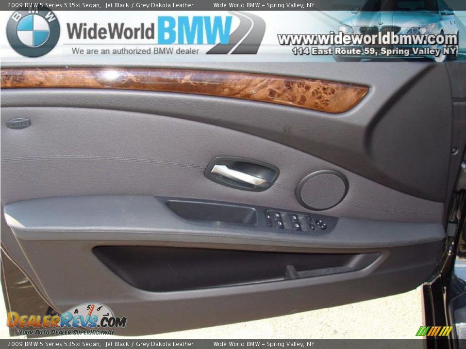 2009 BMW 5 Series 535xi Sedan Jet Black / Grey Dakota Leather Photo #10
