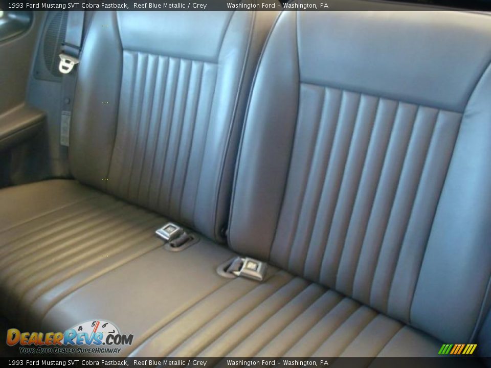 1993 Ford Mustang SVT Cobra Fastback Reef Blue Metallic / Grey Photo #16