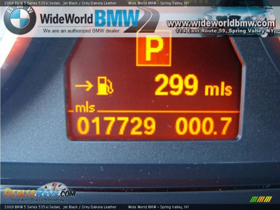 2009 BMW 5 Series 535xi Sedan Jet Black / Grey Dakota Leather Photo #15