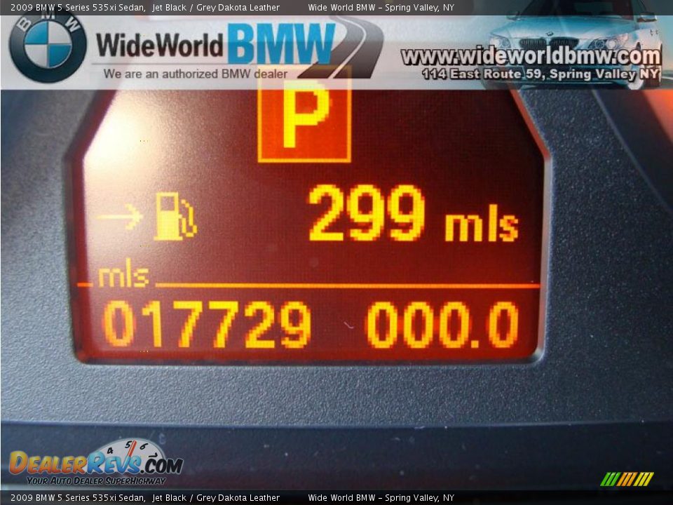 2009 BMW 5 Series 535xi Sedan Jet Black / Grey Dakota Leather Photo #17
