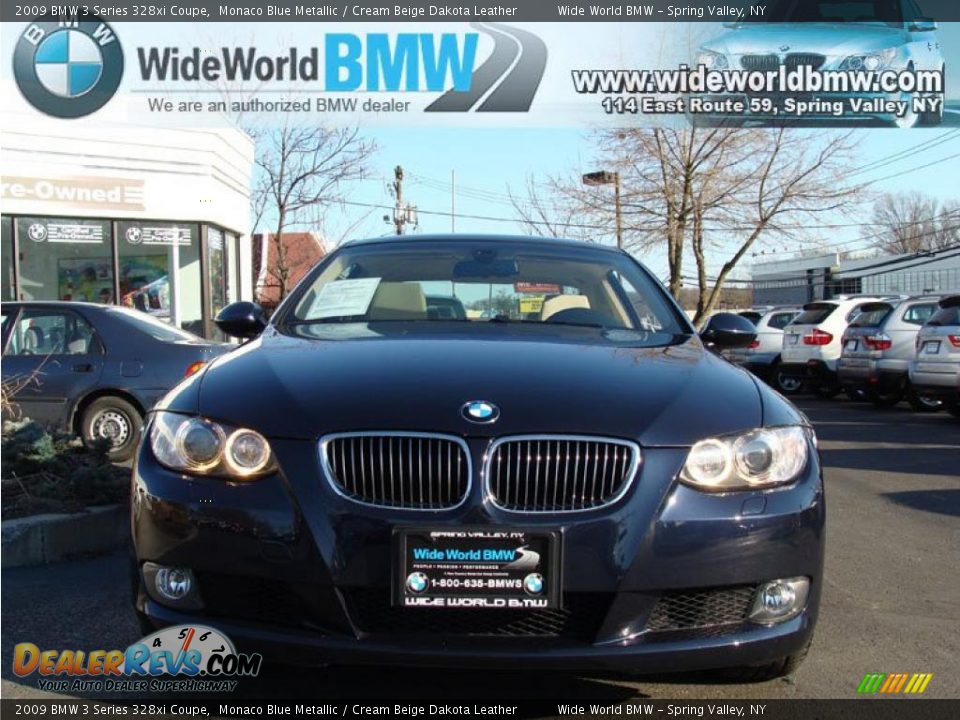 2009 BMW 3 Series 328xi Coupe Monaco Blue Metallic / Cream Beige Dakota Leather Photo #2