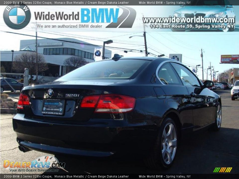 2009 BMW 3 Series 328xi Coupe Monaco Blue Metallic / Cream Beige Dakota Leather Photo #4