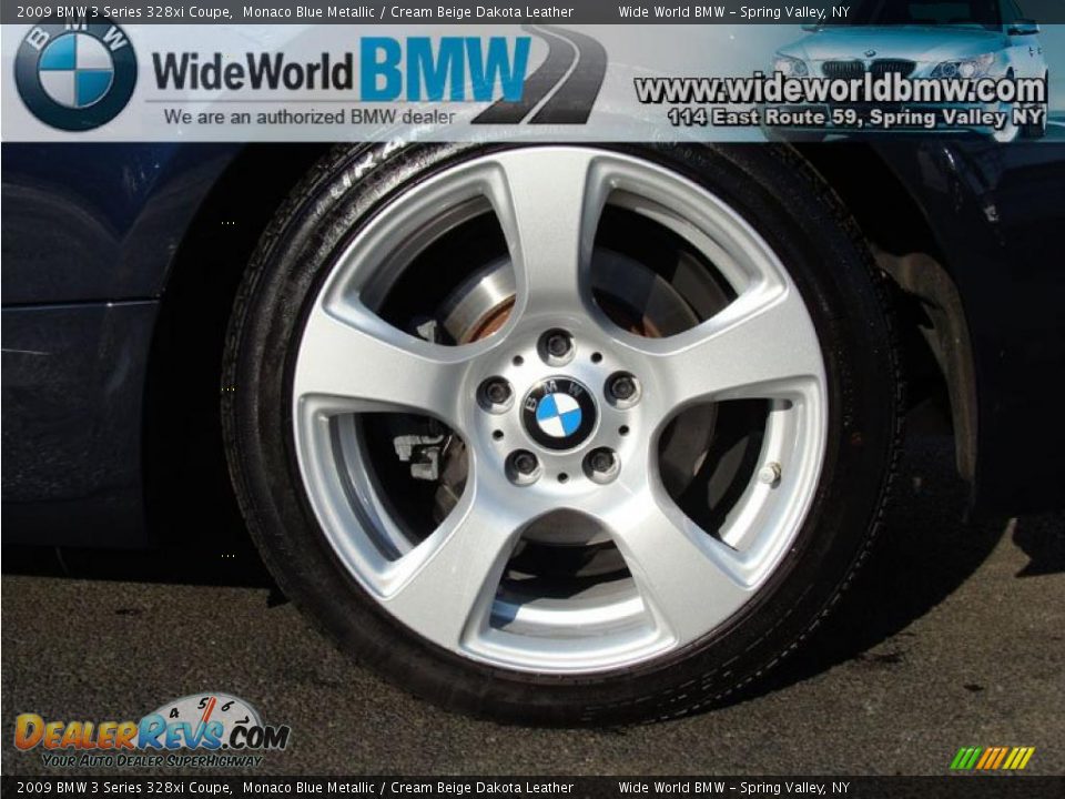 2009 BMW 3 Series 328xi Coupe Monaco Blue Metallic / Cream Beige Dakota Leather Photo #7