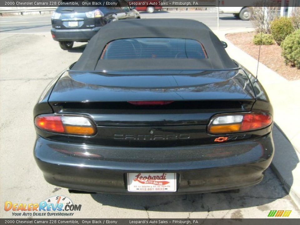 2000 Chevrolet Camaro Z28 Convertible Onyx Black / Ebony Photo #4